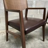 Pair of vintage Scandinavian style armchairs Natuzzi, Italy 1990s