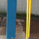 Retro pair of ski's child in blue wood 119 cm