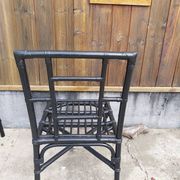 Fauteuils en rotin noir
