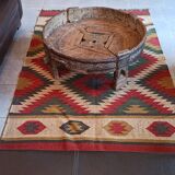 Kilim carpet in cotton and burlap 120x190cm
