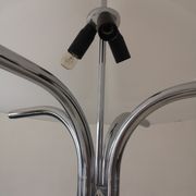 Mushroom lamp "quadrifoglio" in chrome metal by Gea Aulenti, harvey guzzini 1970
