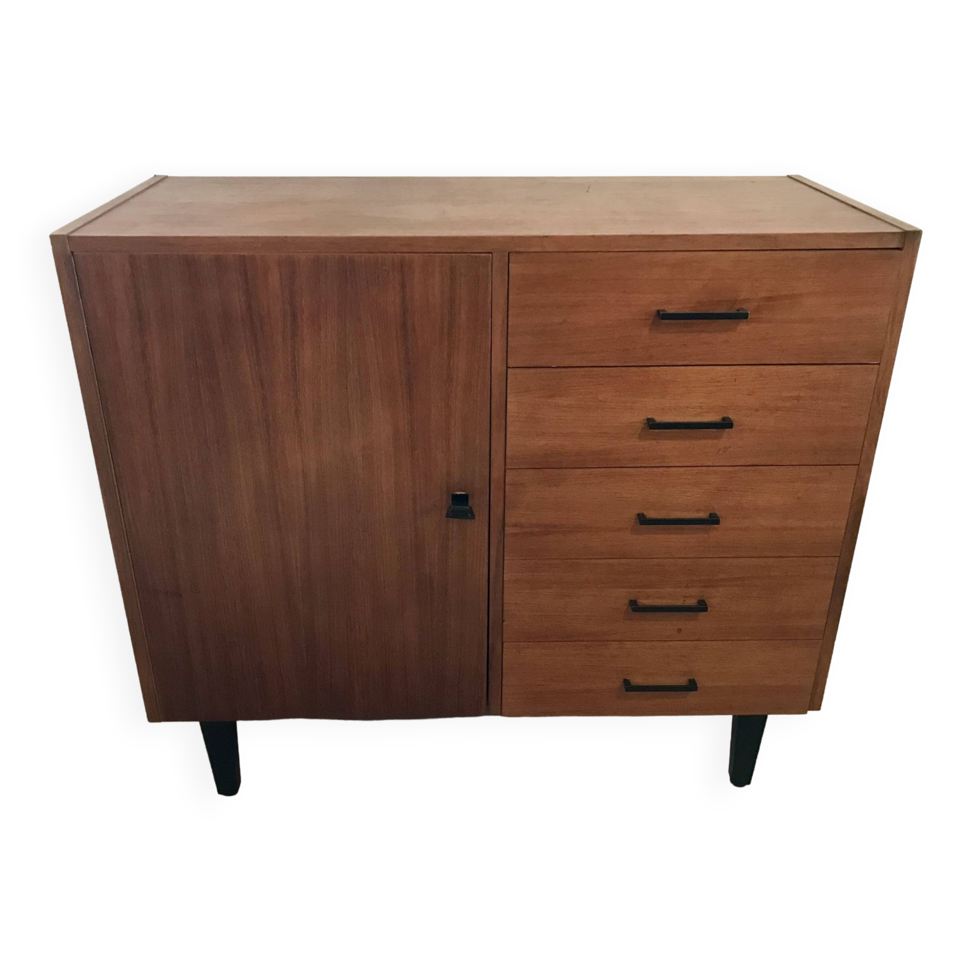 Vintage storage unit 1 door 5 drawers