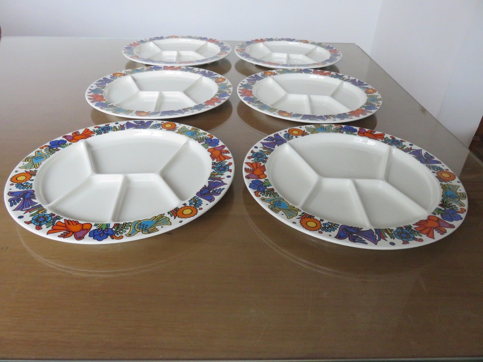 6 plates Acapulco Villeroy & Boch years 70
