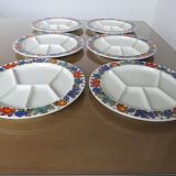 6 plates Acapulco Villeroy & Boch years 70