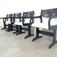 Vintage black wooden dining chairs, 1970s