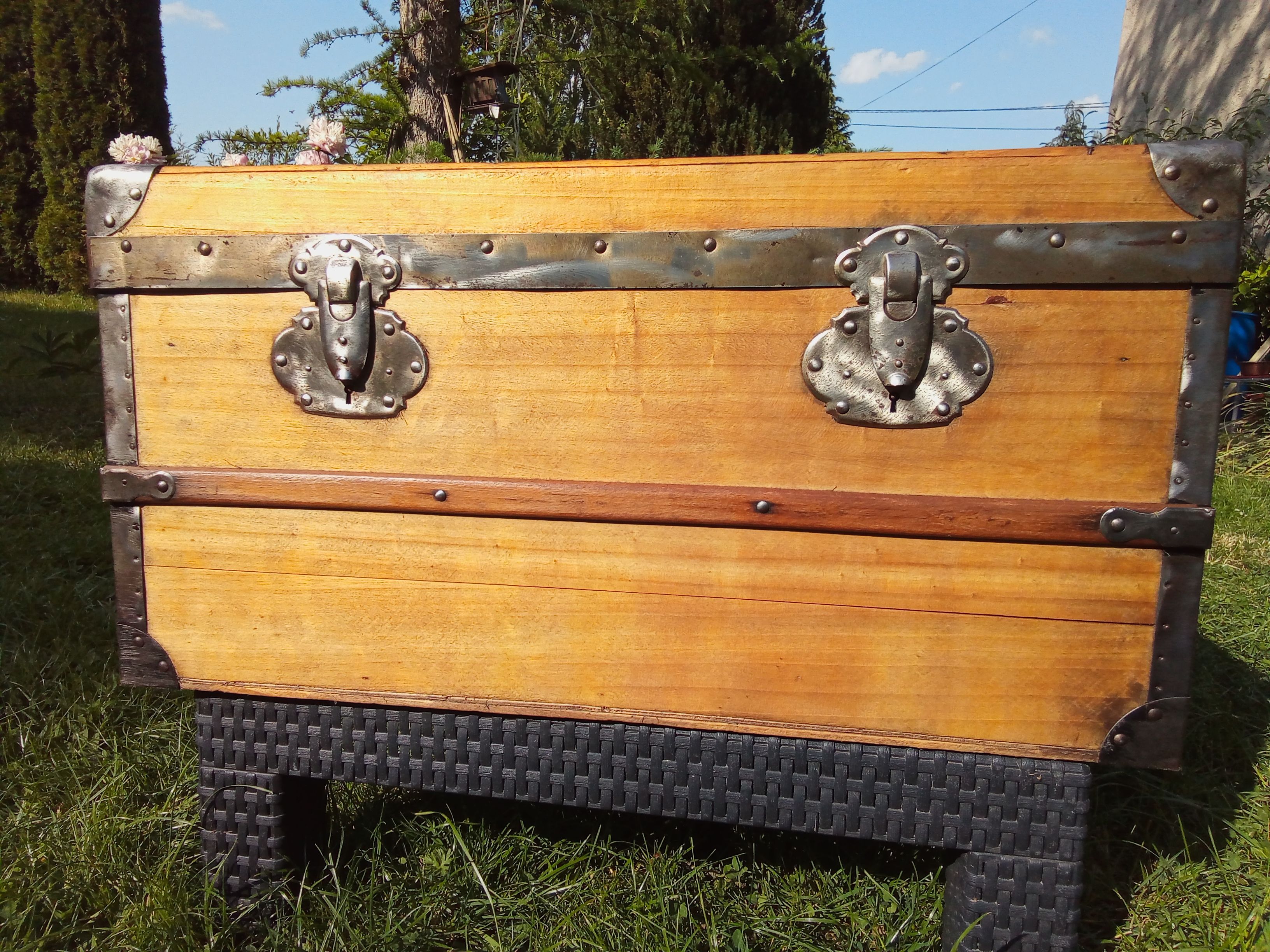 Trunk in fir of the vosges late 19th completely renovated