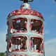 Antique Italian ceramic birdcage