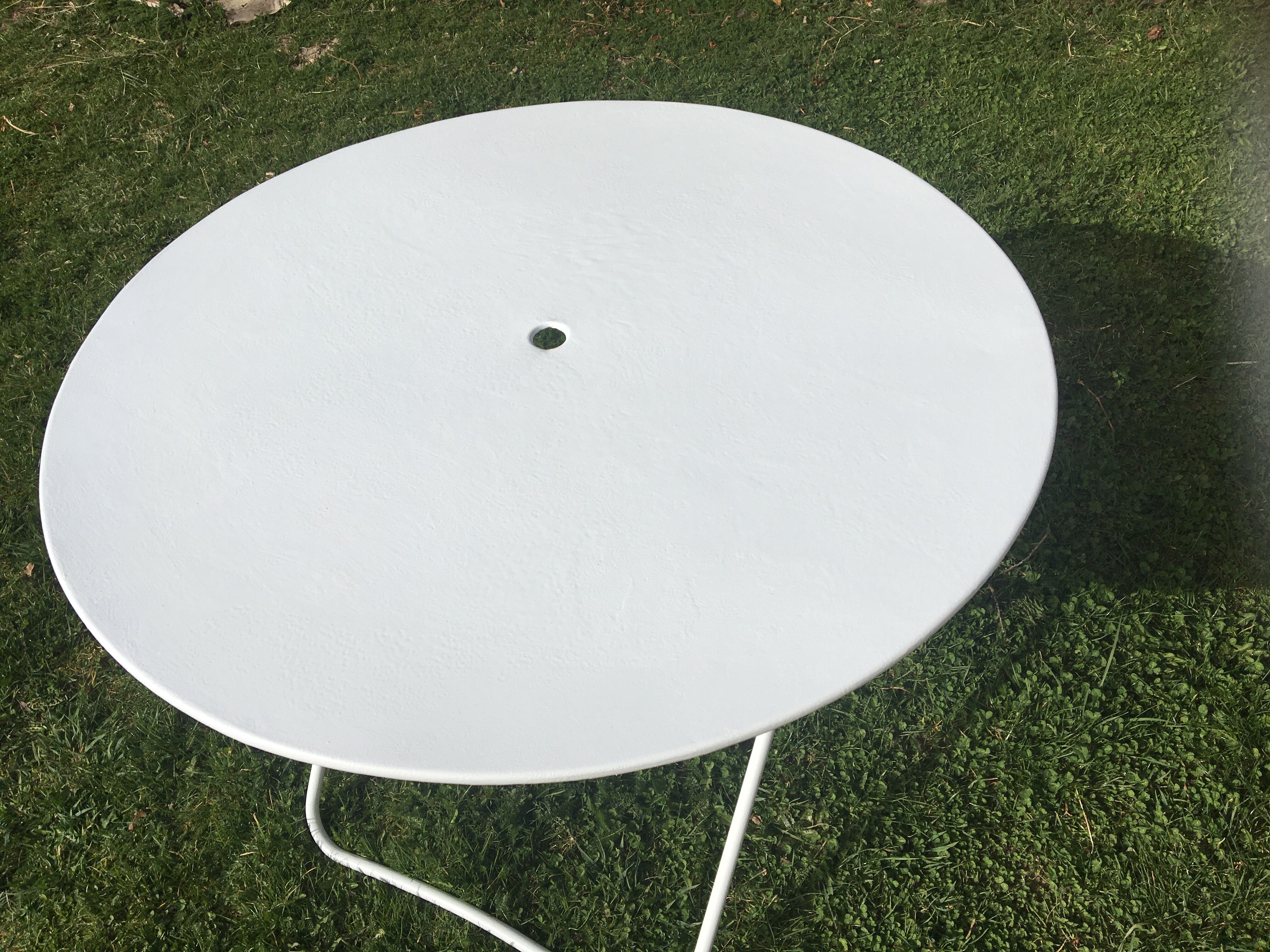 Wrought iron folding garden table