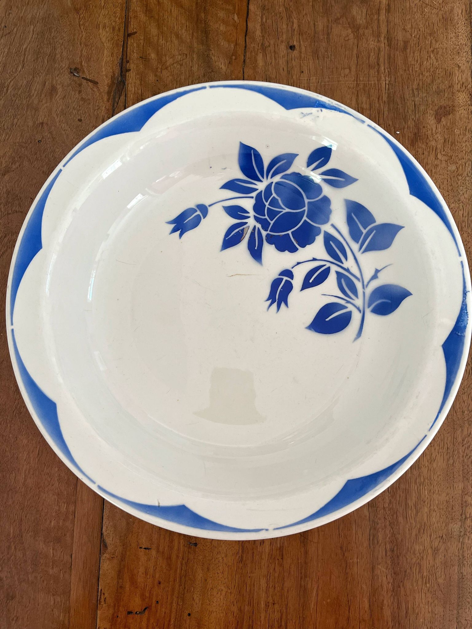 Corsica floral decoration hollow dish, Digoin Sarreguemines