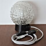Table lamp globe in chiseled glass