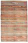 5x8 Green & Orange Striped Pattern Persian Kilim Rug, 155x250Cm
