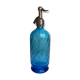 Siphon ancien eau de Seltz en verre Bleu