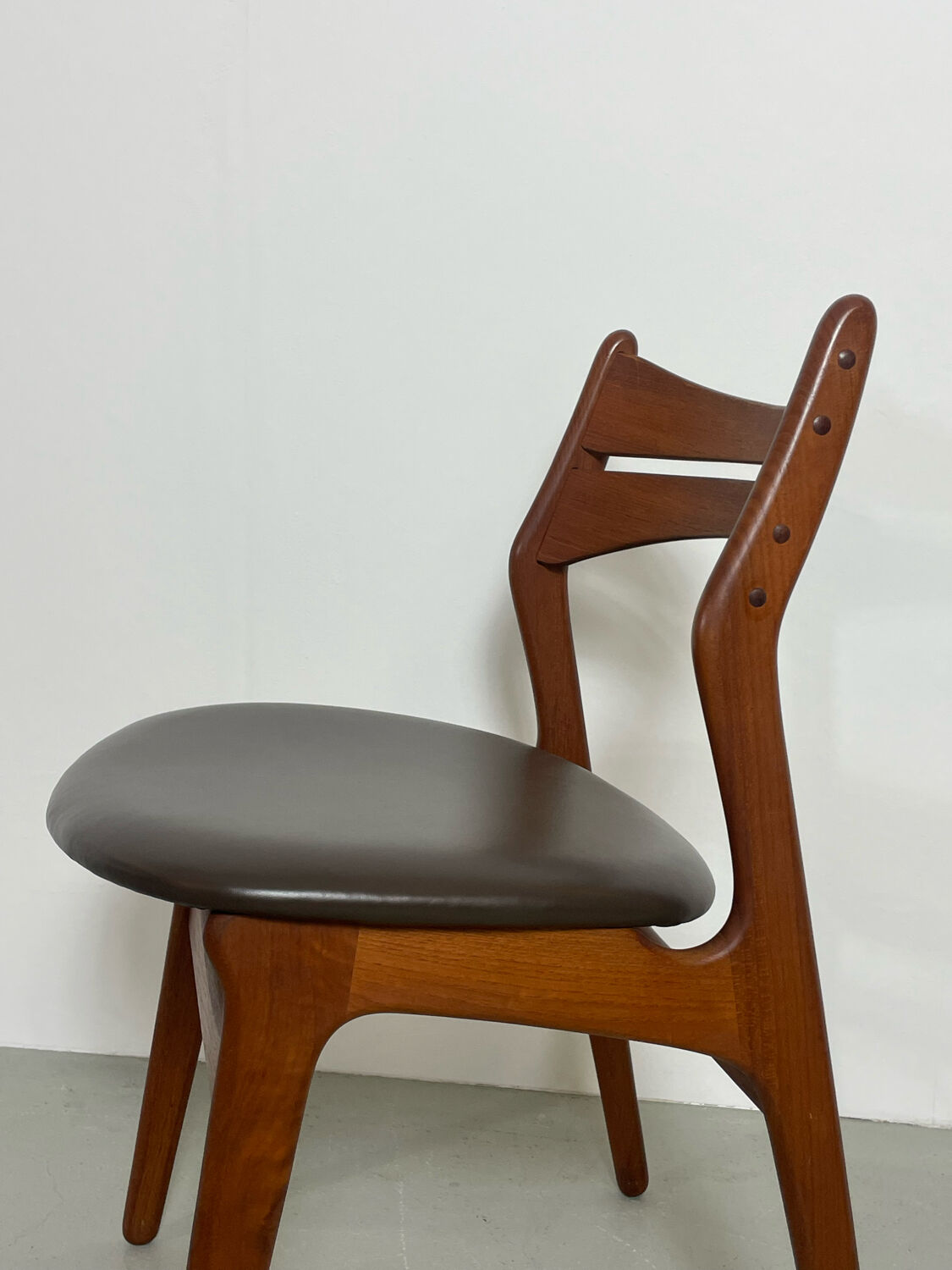 Teak dining chairs by Erik Buch Denmark 1960s