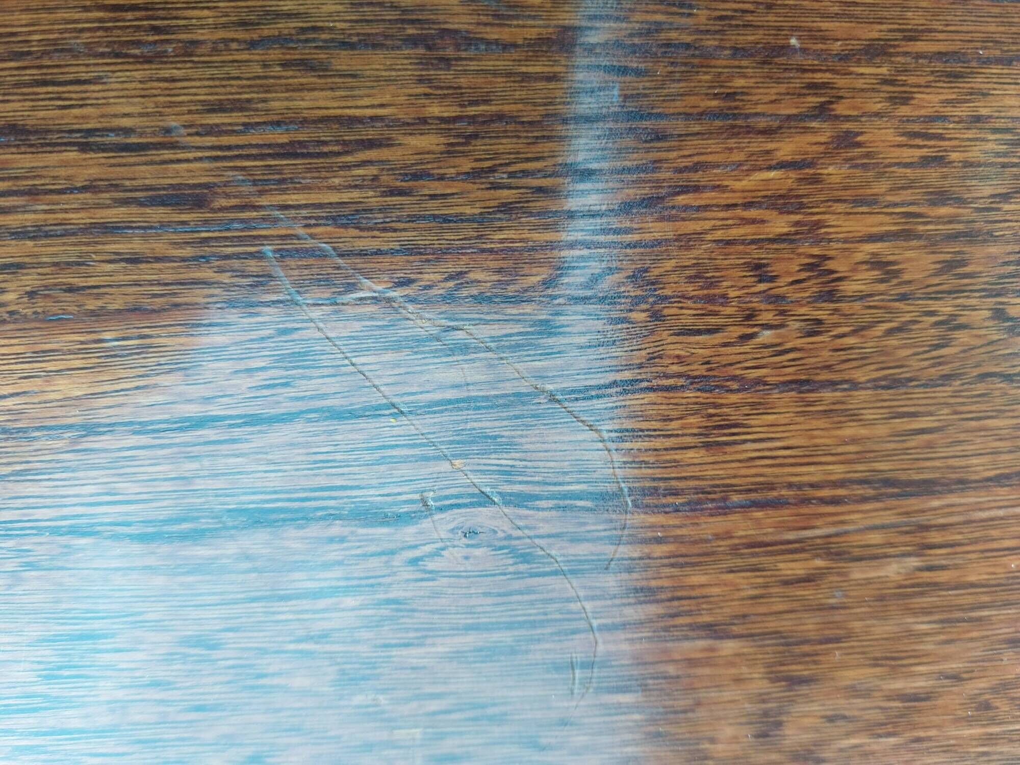 round/oval table with extension, central leg, dark shade, Baumann design