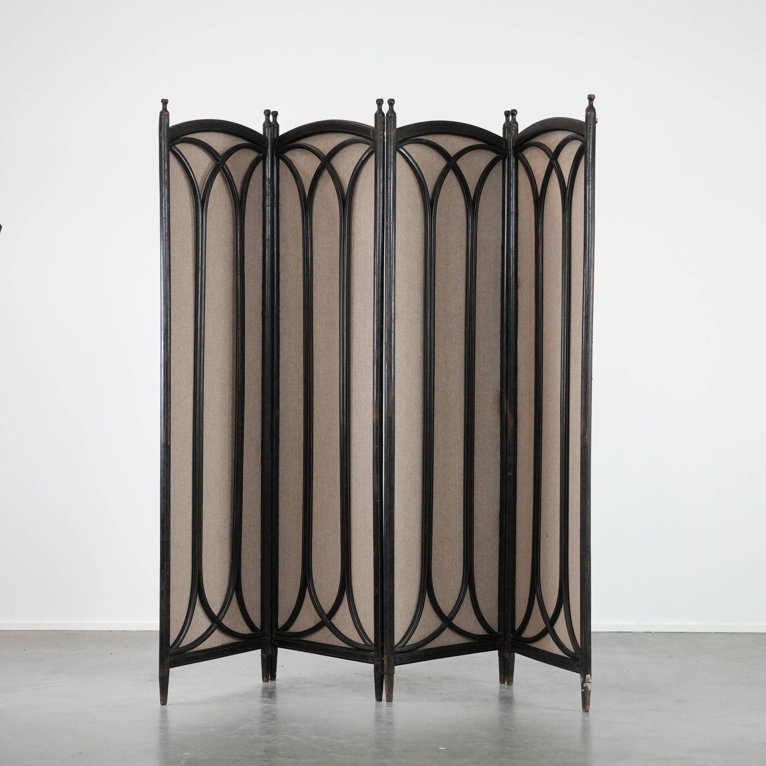 Antique restored bentwood Art Nouveau room divider from the 19th century