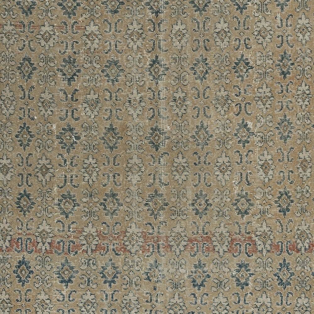 Vintage Handmade Turkish Area Rug for Living Room Decor