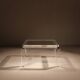 Square Lucite & Brass Coffee Table | Europe 1970s