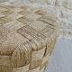 Pair of braided rope ottoman stools