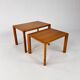 Tables d'appoint anthroposophiques en bois de cerisier, années 1970