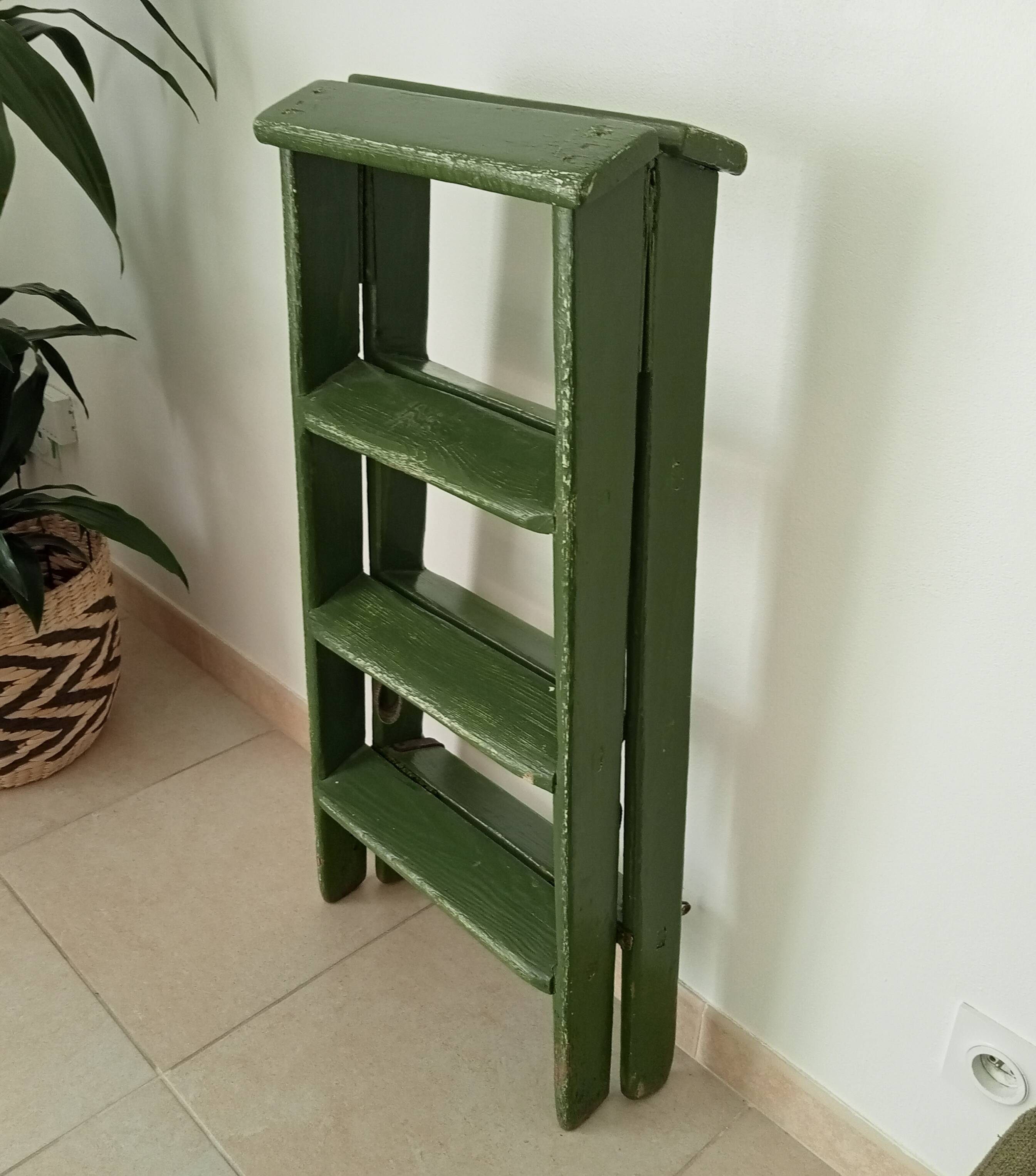 Antique wooden painter's stepladder