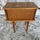 Chevet Table Nuit Bois Case avec Porte Années 60 Vintage #D506
