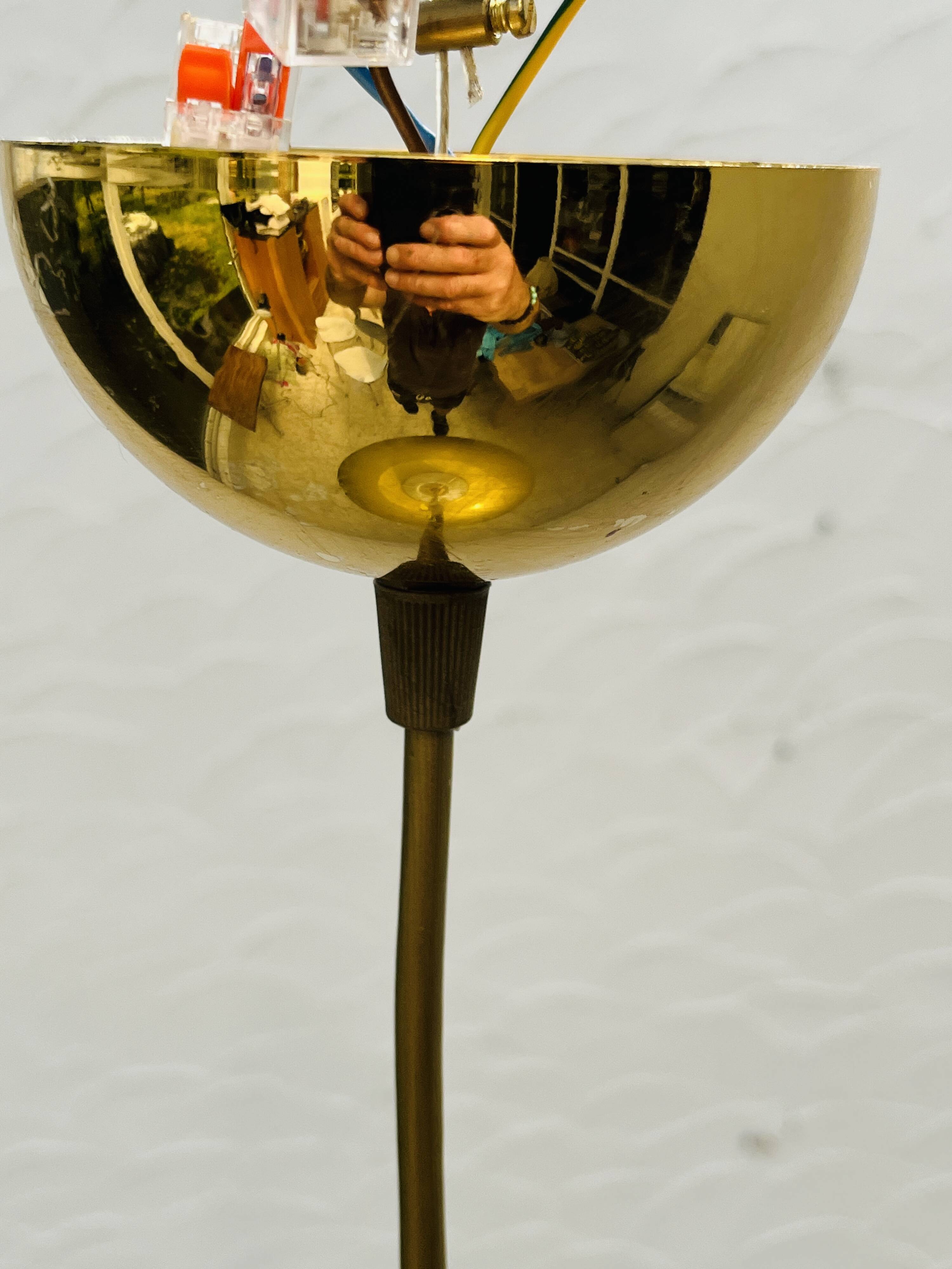 Suspension Philips vintage style Louis Kalff mustard