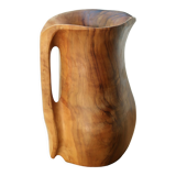 Sculptural wooden pitcher, 60s
