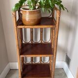 VINTAGE RATTAN BOOKSHELF