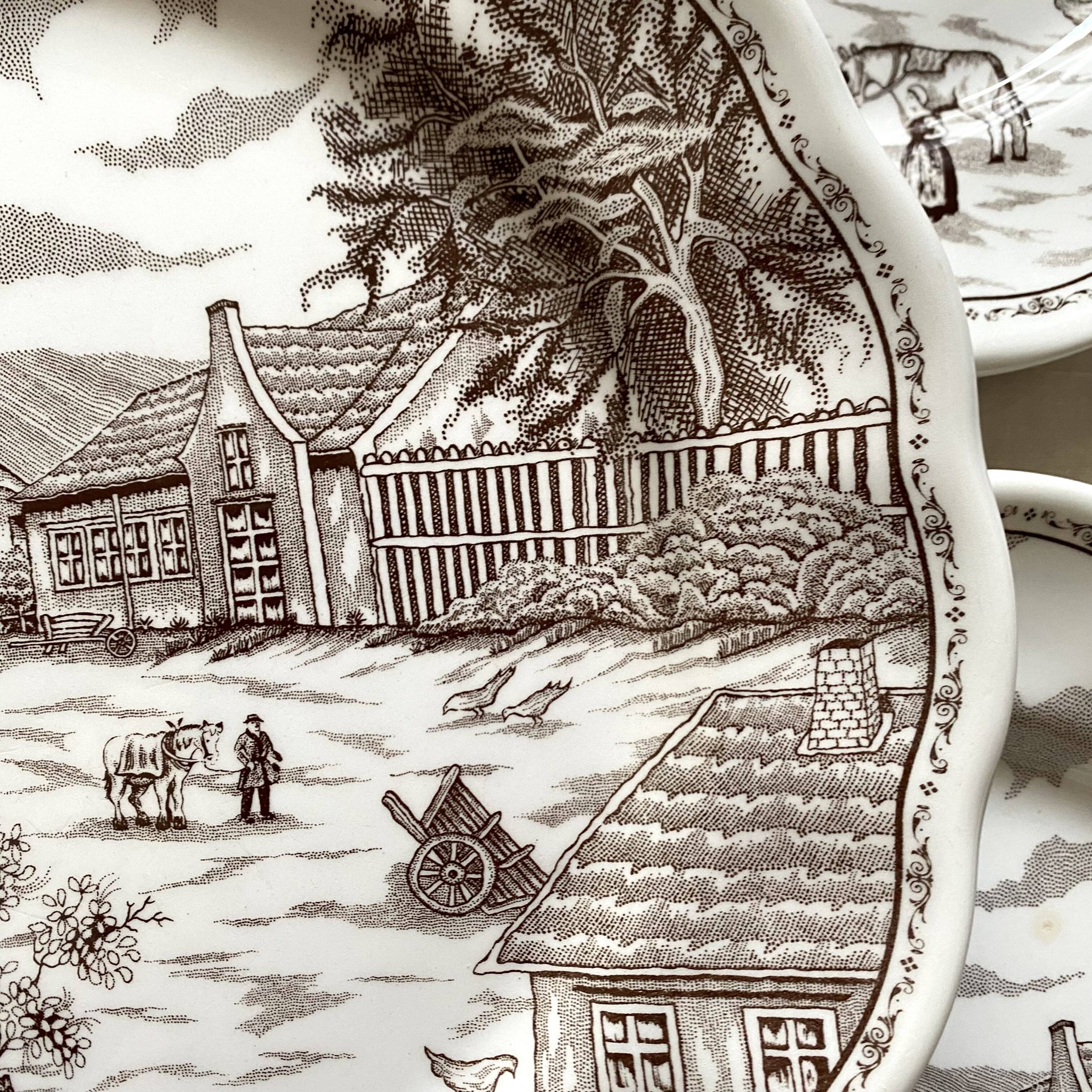 Swiss landscape Italy 25-piece dinner and soup plates