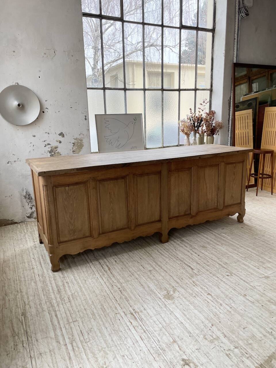 Comptoir en chêne XXL 260 cm