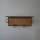 Coat rack cloakroom metal wrought iron wicker rattan handcrafted wall unit storage