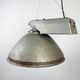 Industrial Factory Pendant Lamp with Frosted Glass Cover, 1970s