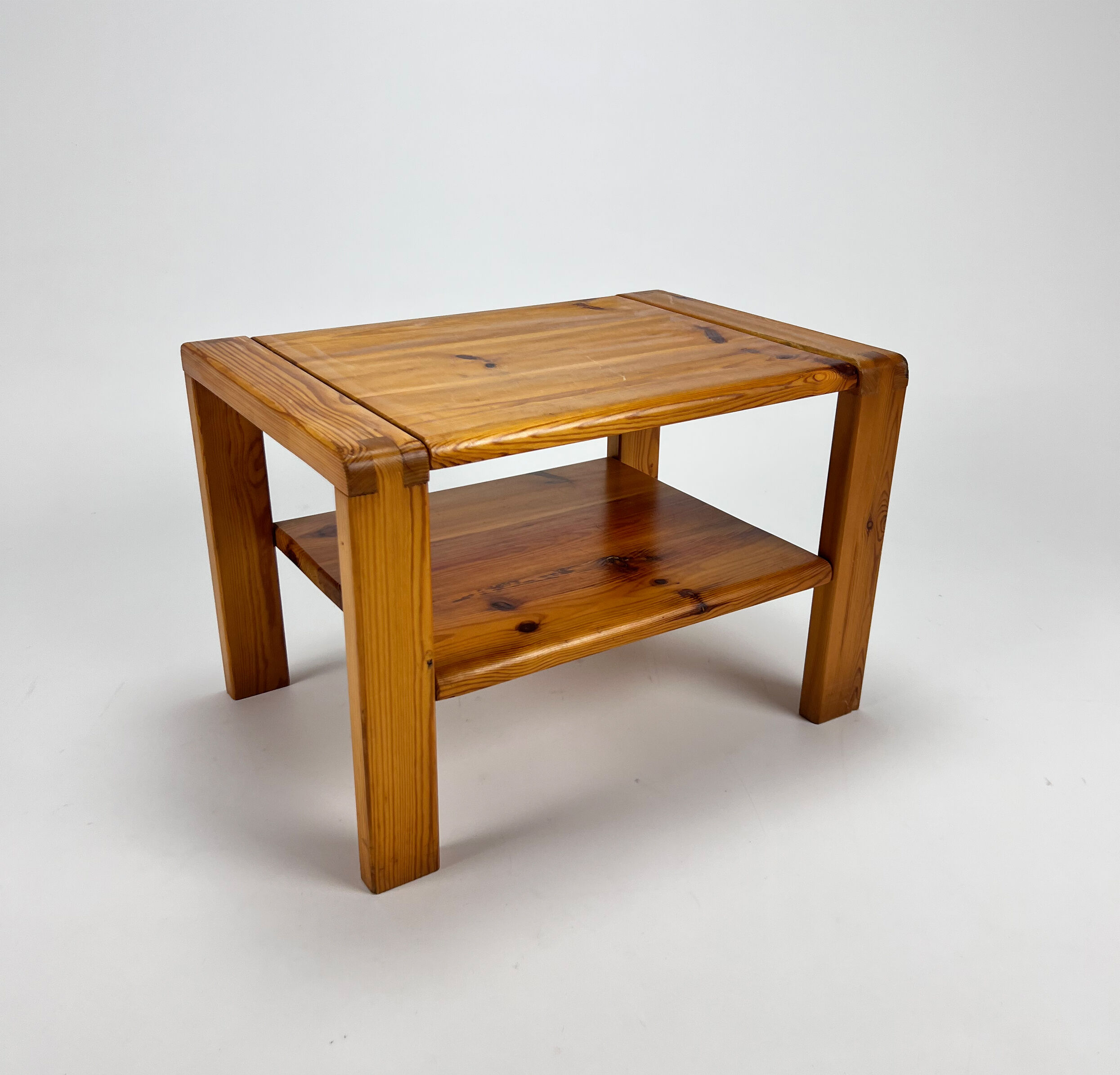 Maison Regain Pine stool or sidetable, 1970