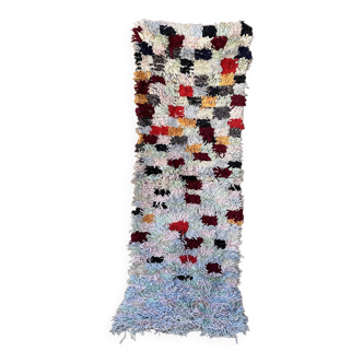 Tapis Berbère Boucherouite coloré - 77 x 239 cm