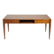 Walnut desk with brass details, 1950s