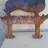 Cast iron dog model foot scraper