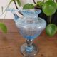 Biot blue candle holder