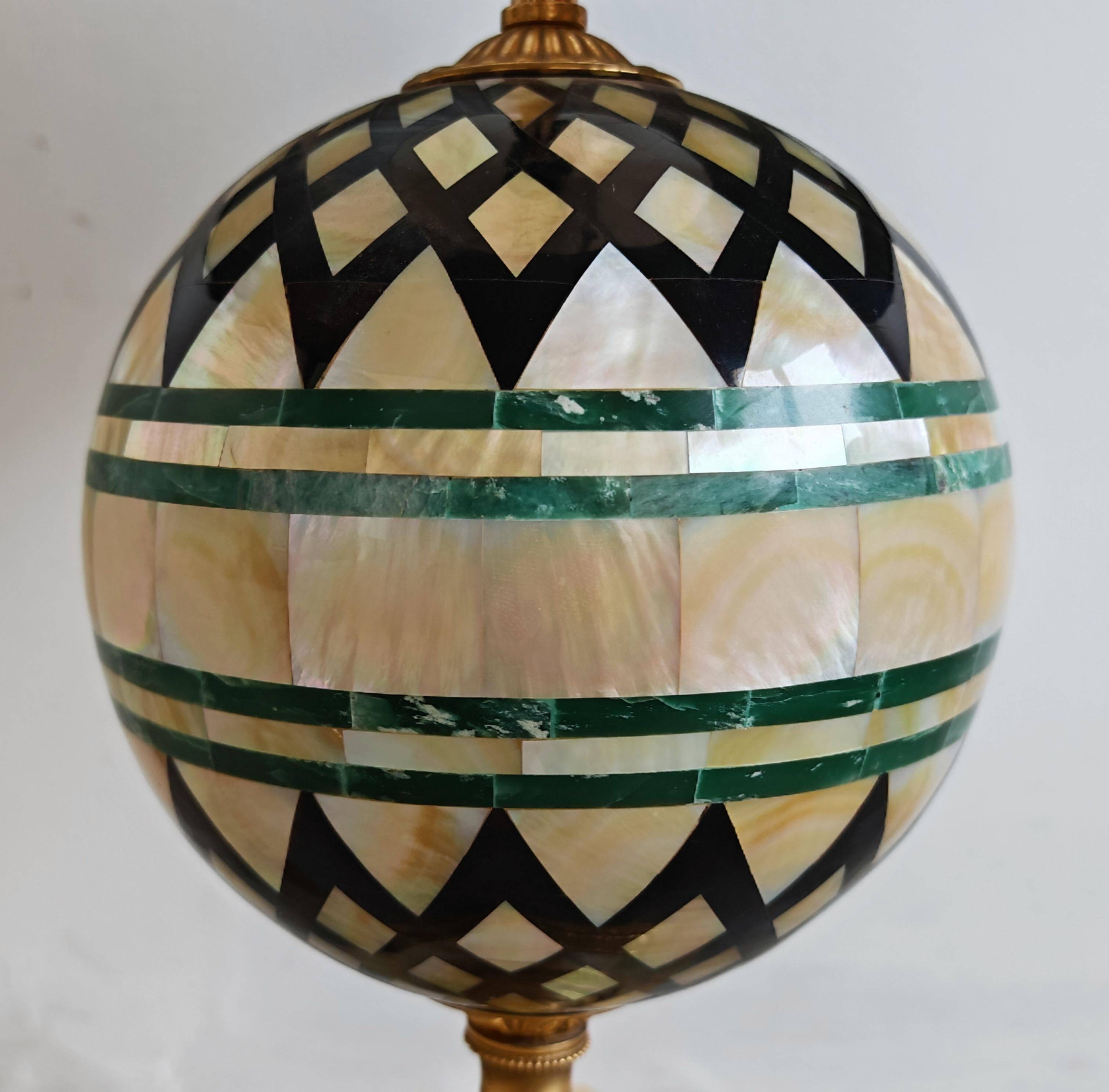 Pair of Hollywood Regency table lamps by Laudarte from the 2000s.