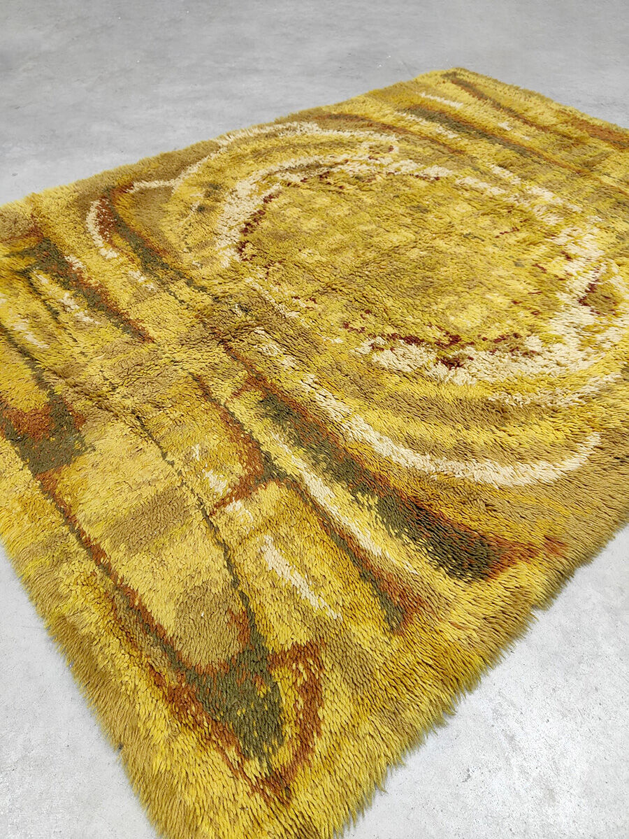 Tapis suédois design vintage 'Psychédélique'