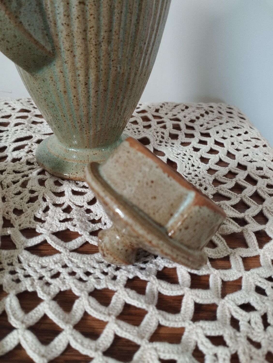 Celadon green ceramic jug/teapot