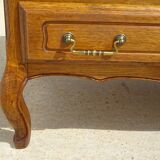 Oak sideboard with swivel screen tray