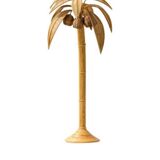 Rattan "coconut/palm" floor lamp