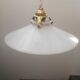 Suspension lamp old opaline white smooth spirit walkman art deco 1930 tbe ø 20 cm