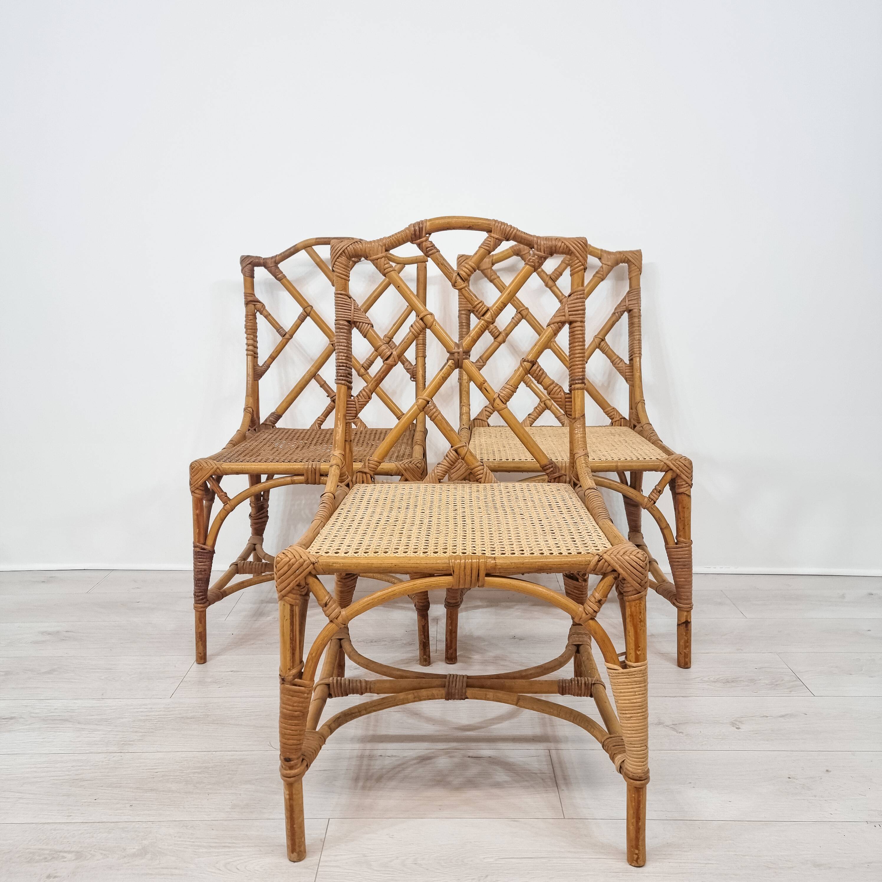 Wicker chairs attributed to Dal Vera, 1970