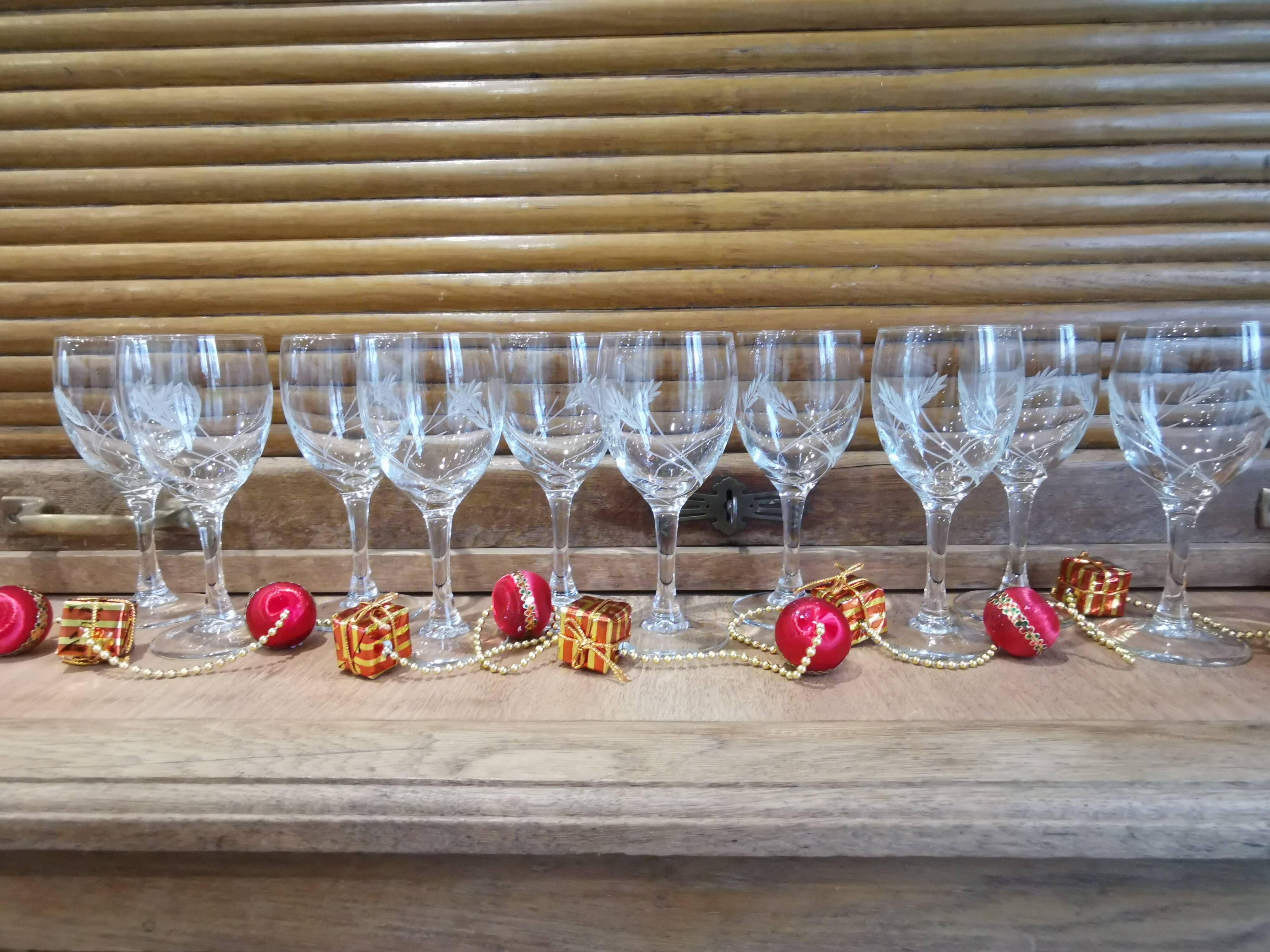 10 wine glasses Luminarc model "sheaf epi de blè"