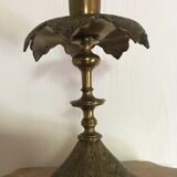 Ancien bougeoir persan,ottoman en laiton ciselé XIXème