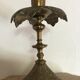 Old persian candle holder, ottoman in brass chiseled XIXth