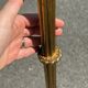 old floor lamp / gilded bronze light fixture / vintage