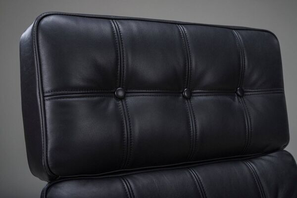 Fauteuil avec structure modèle FD 164 d'Arne Vodder et accoudoirs modèle 118 de Grete Jalk en teck et cuir noir, Danemark, années 1960
