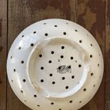 Country plate in ivory earthenware from Sarreguemines, serving dish 1900